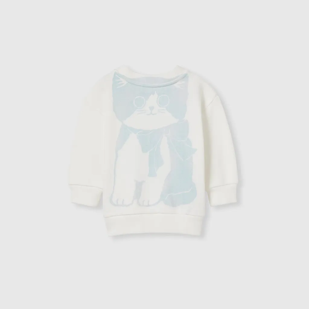 Baby Cotton Sweatshirt With Print