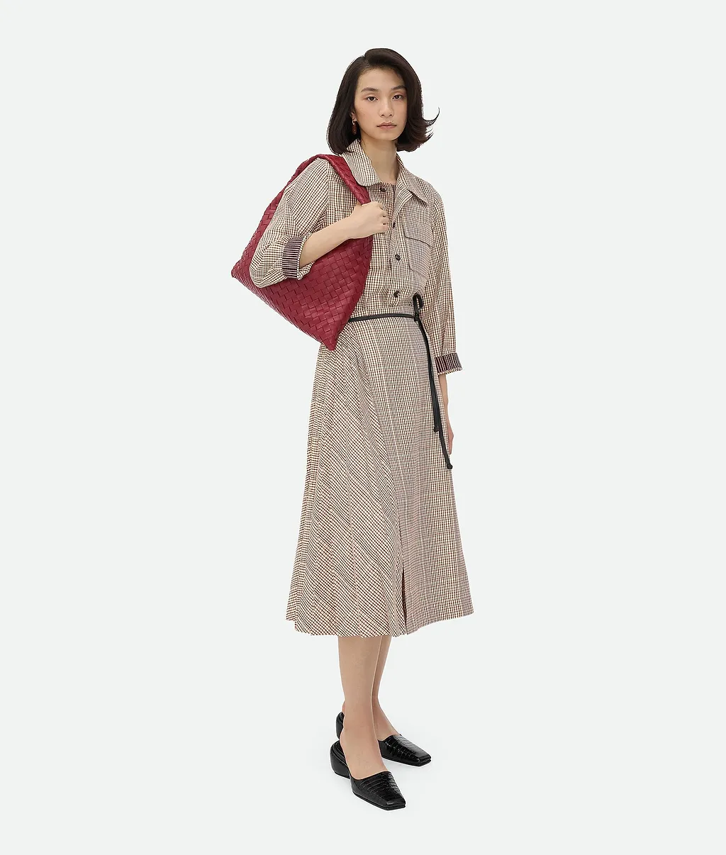 Check Viscose Skirt