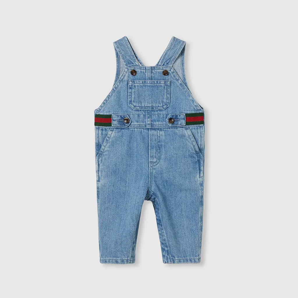 Baby Denim Overalls With Web