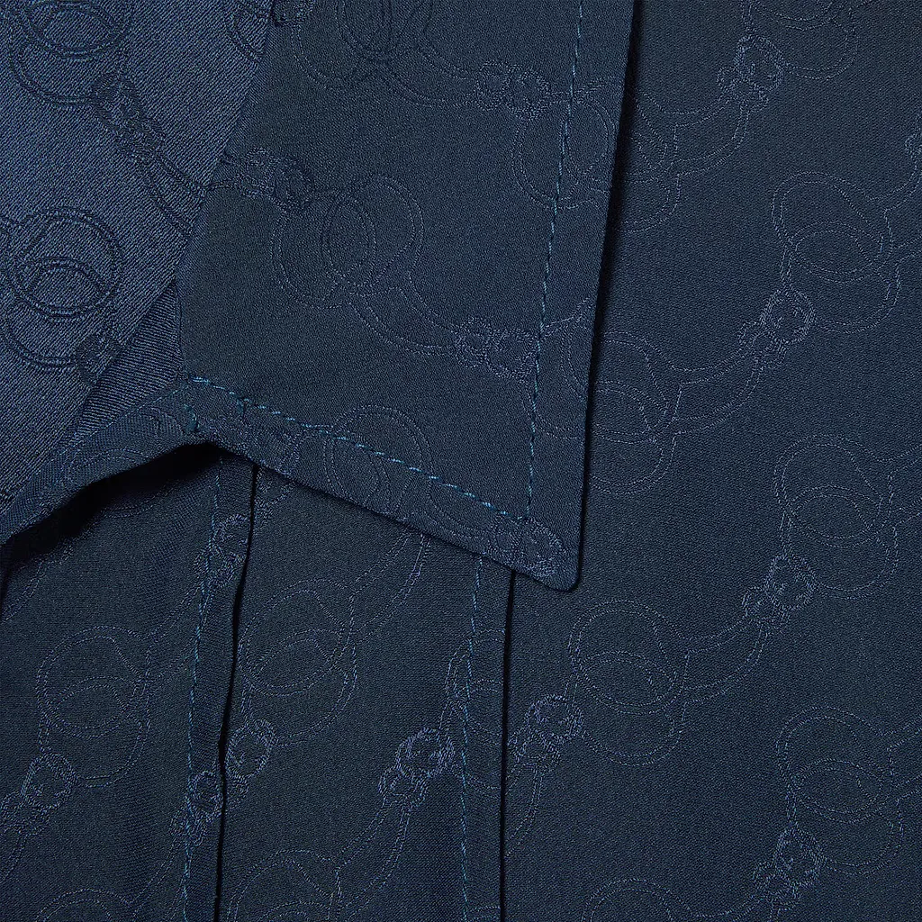 Gg And Chain Silk Jacquard Dress