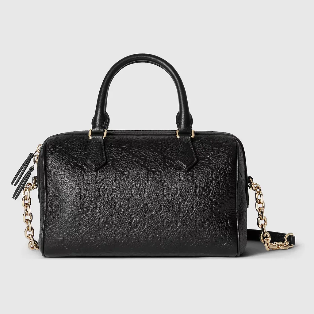 Gg Emblem Medium Boston Bag