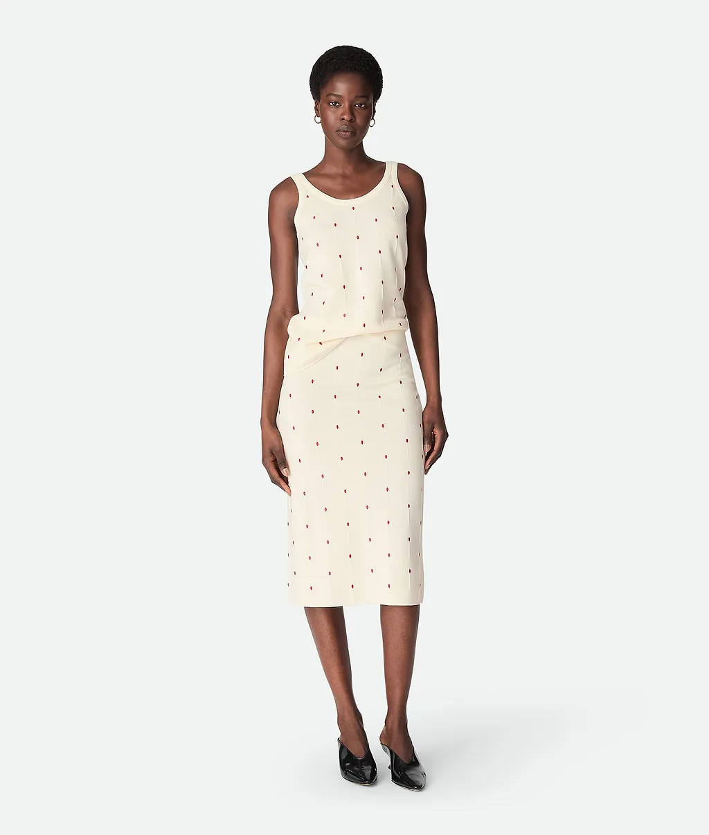 Cotton Embroidered Matches Skirt