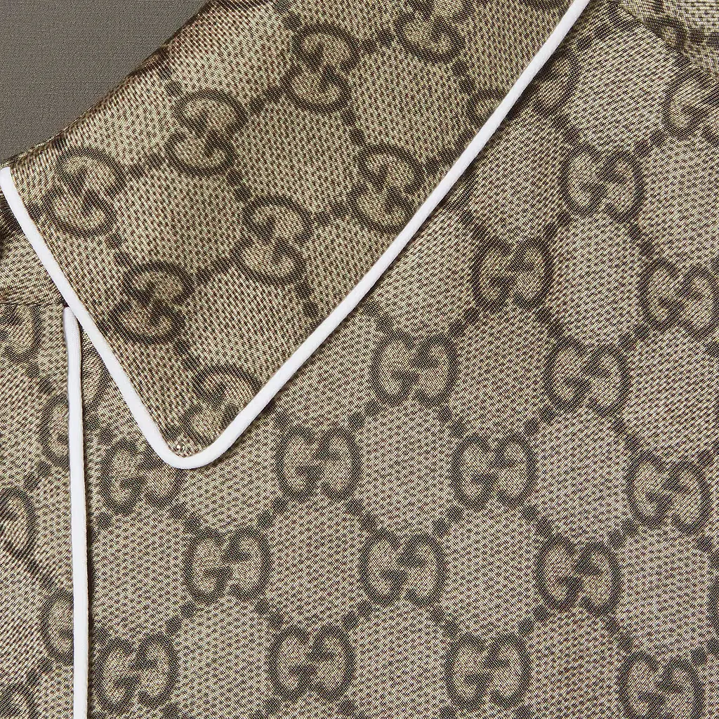 Gg Silk Twill Dress