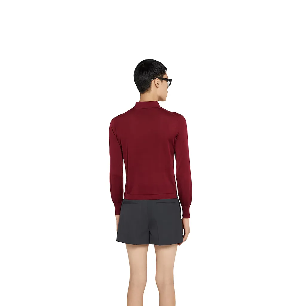 Fine Silk Polo Top