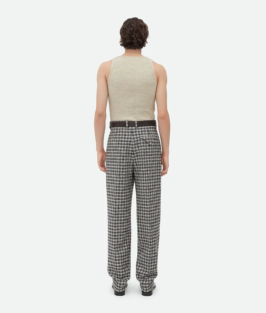 Boucle Gingham Wool Trousers