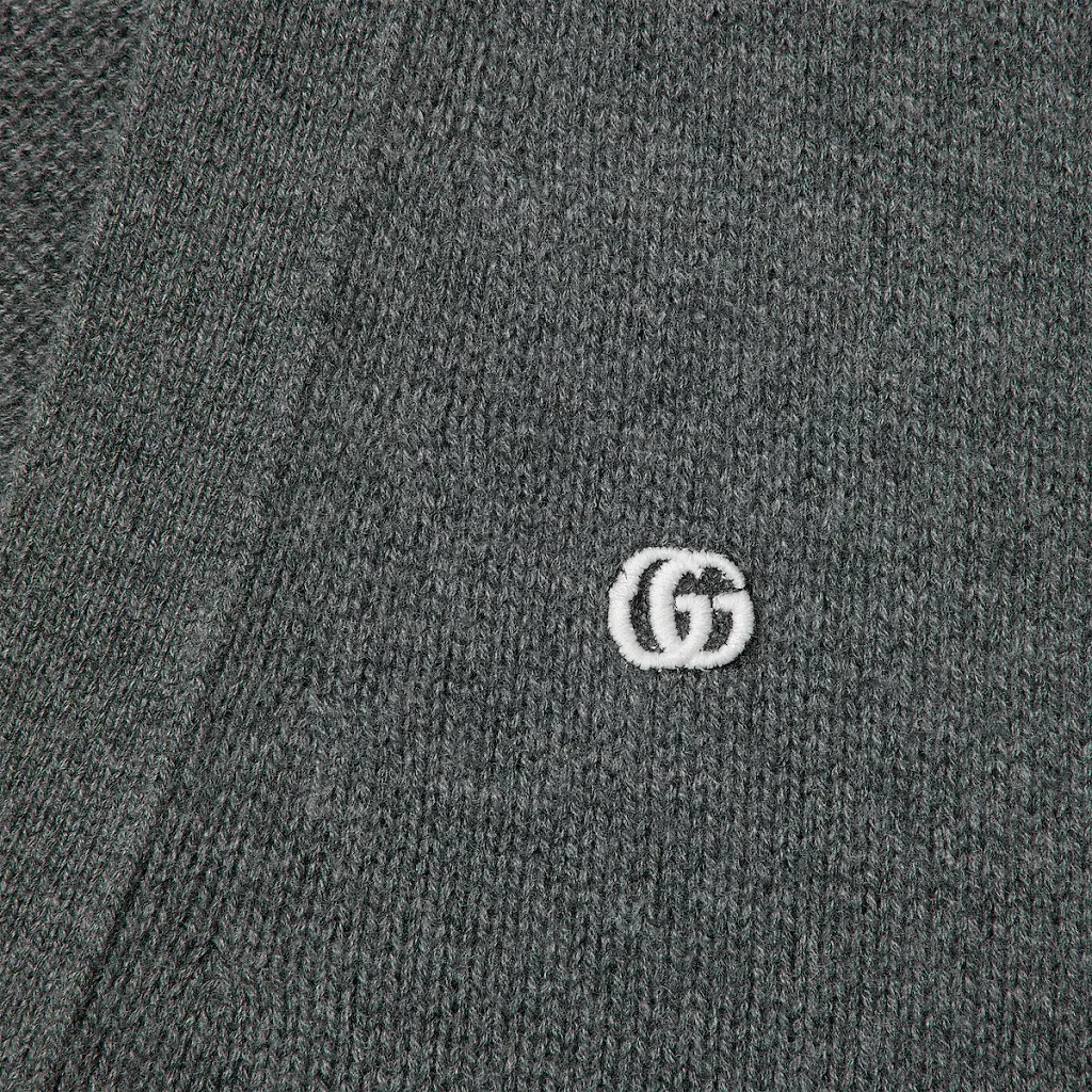 Embroidered Wool Cashmere Cardigan