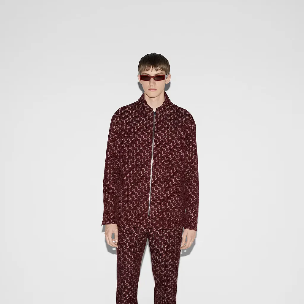 Wool Jacket With Gg Shadow