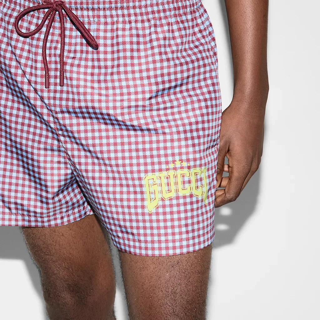 Printed Poplin Tech Swim Shorts