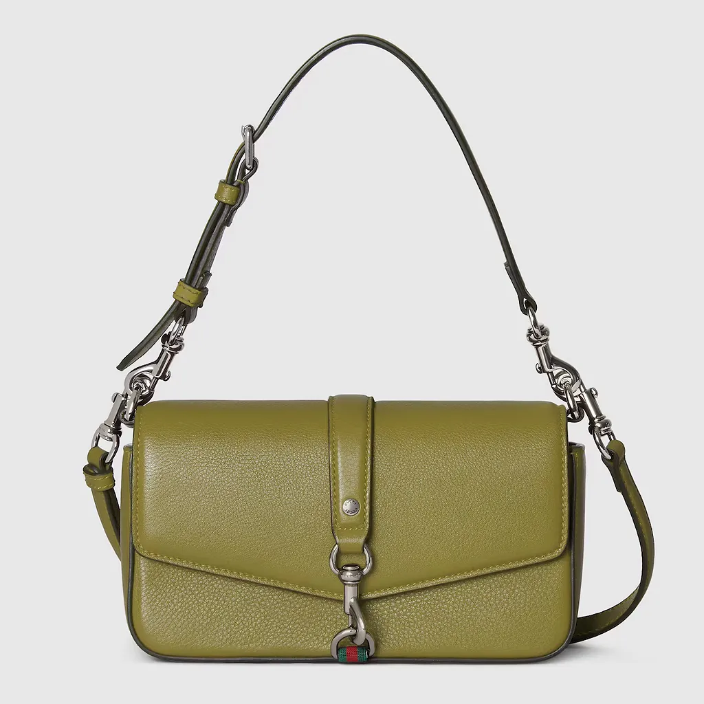 Small Crossbody Bag With Hook Closure