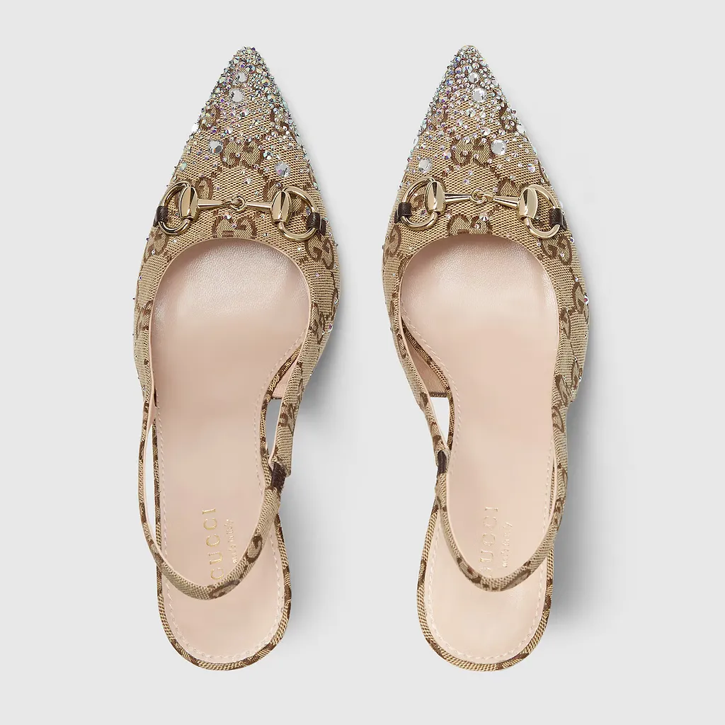 Slingback Pump With Crystal Horsebit