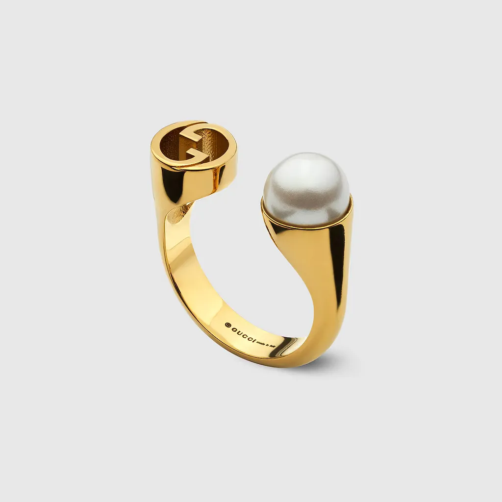 Gucci Blondie Resin Pearl Ring