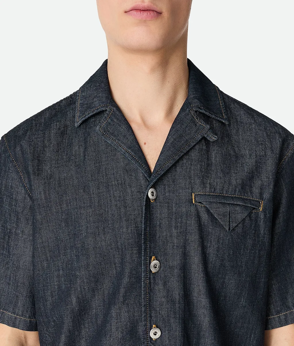 Rinsed Indigo Straight Denim Shirt