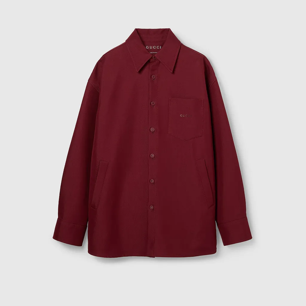 Cotton-Blend Gabardine Oversize Shirt