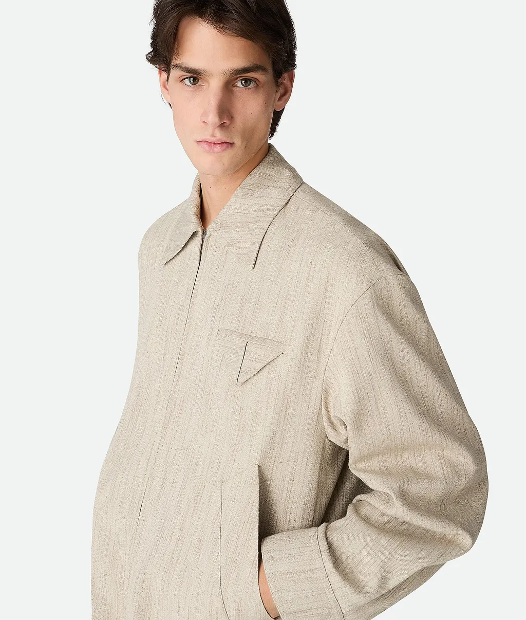 Viscose And Silk Kimono Blouson