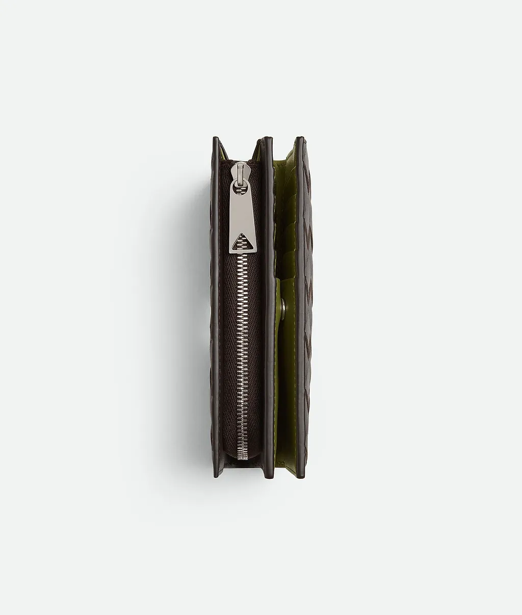 Intrecciato Medium Bi-Fold With L-Zip