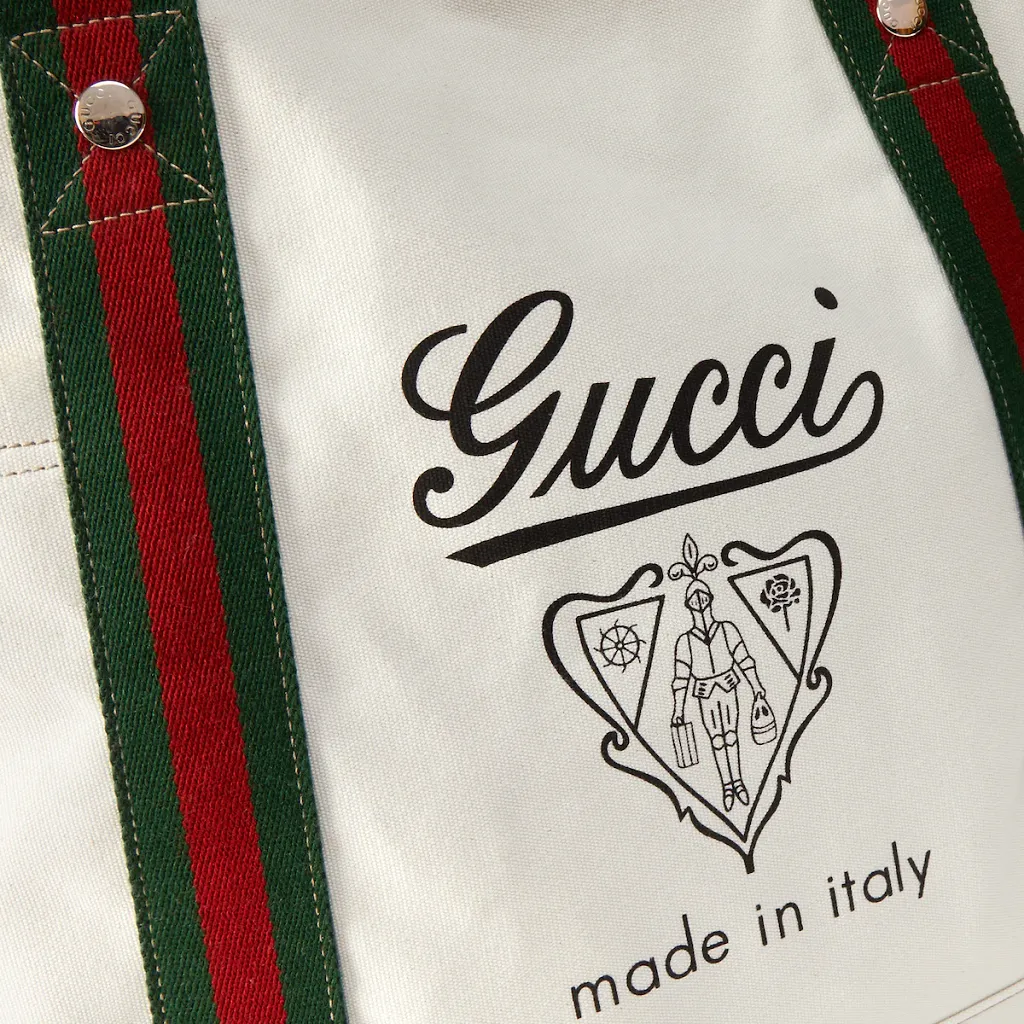 Printed Canvas Large Tote Bag