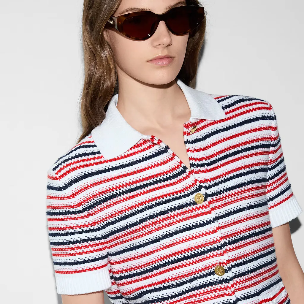 Fine Wool Polo Top