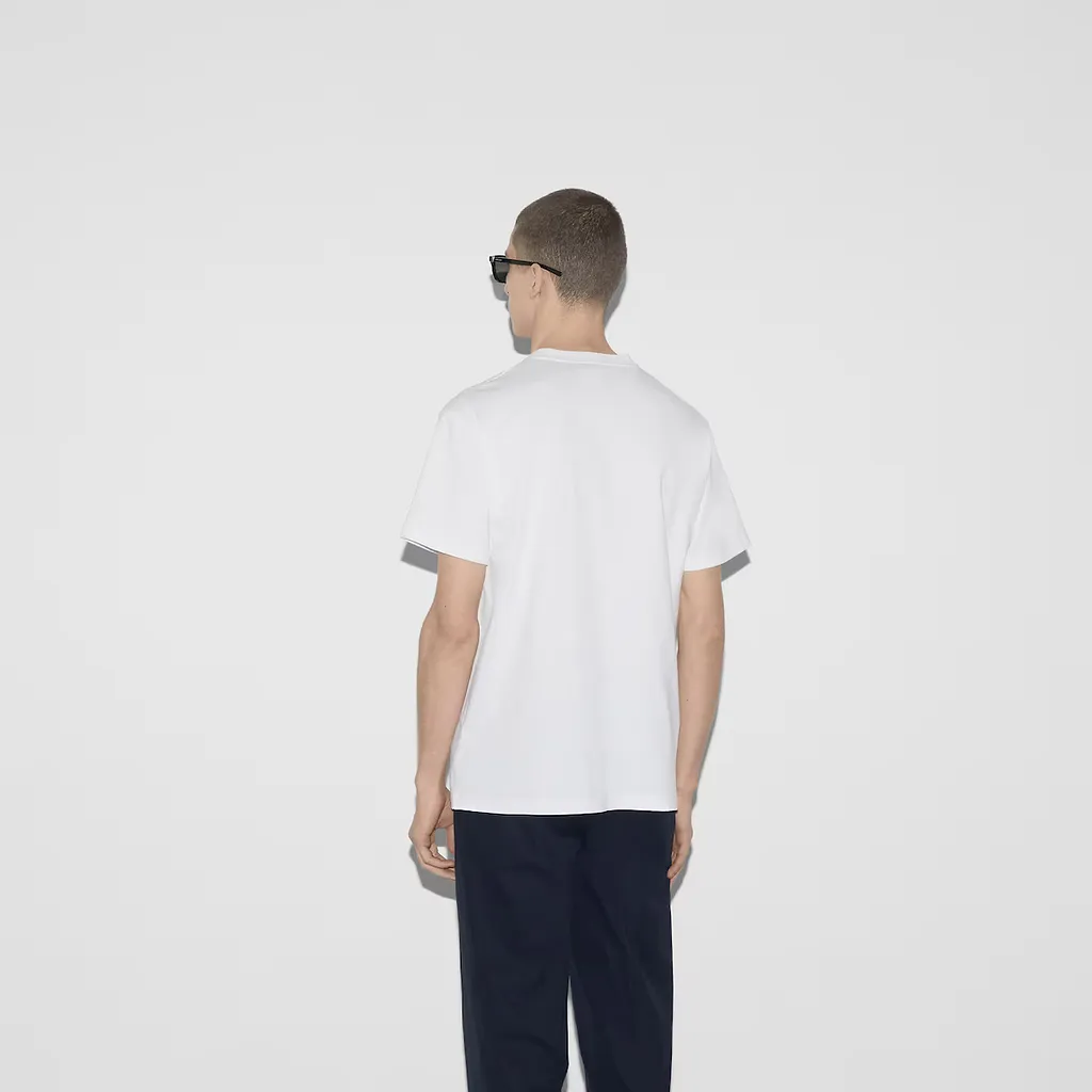 Cotton Jersey T-Shirt With Gucci Print