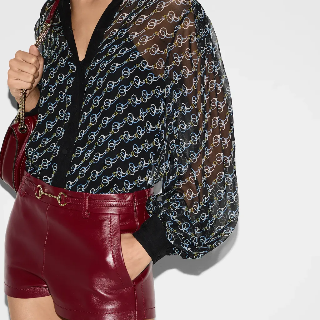 Printed Silk Creponne Shirt
