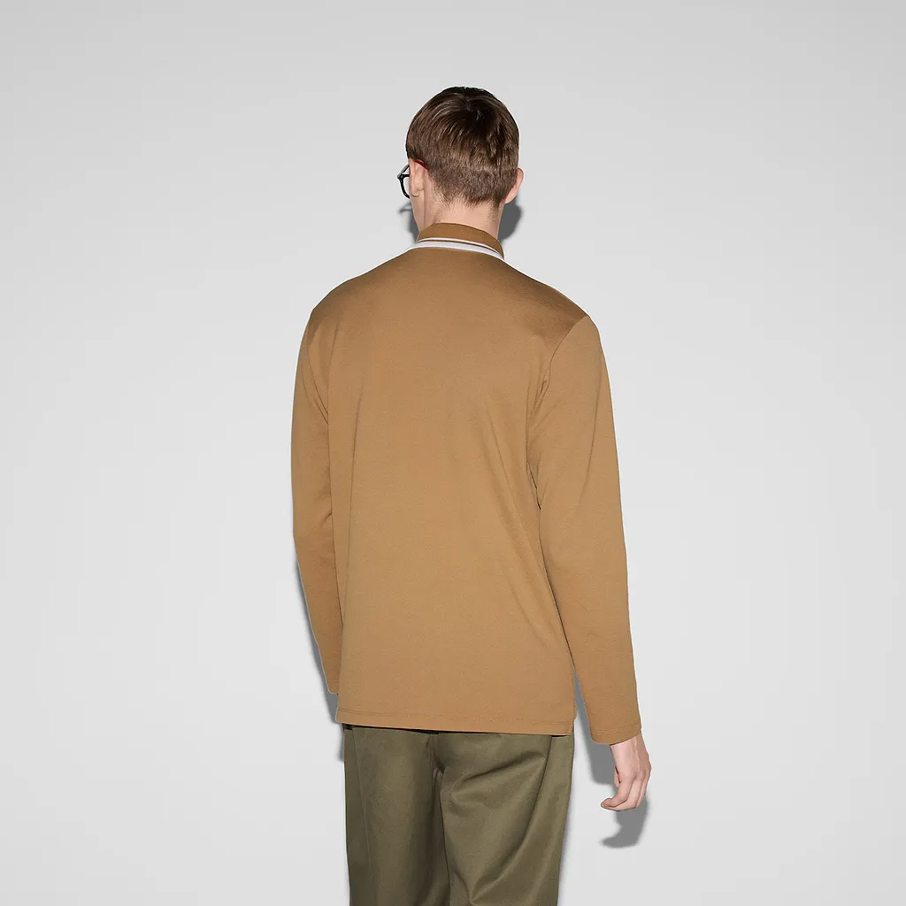 Cotton Piquet Polo Shirt With Embroidery
