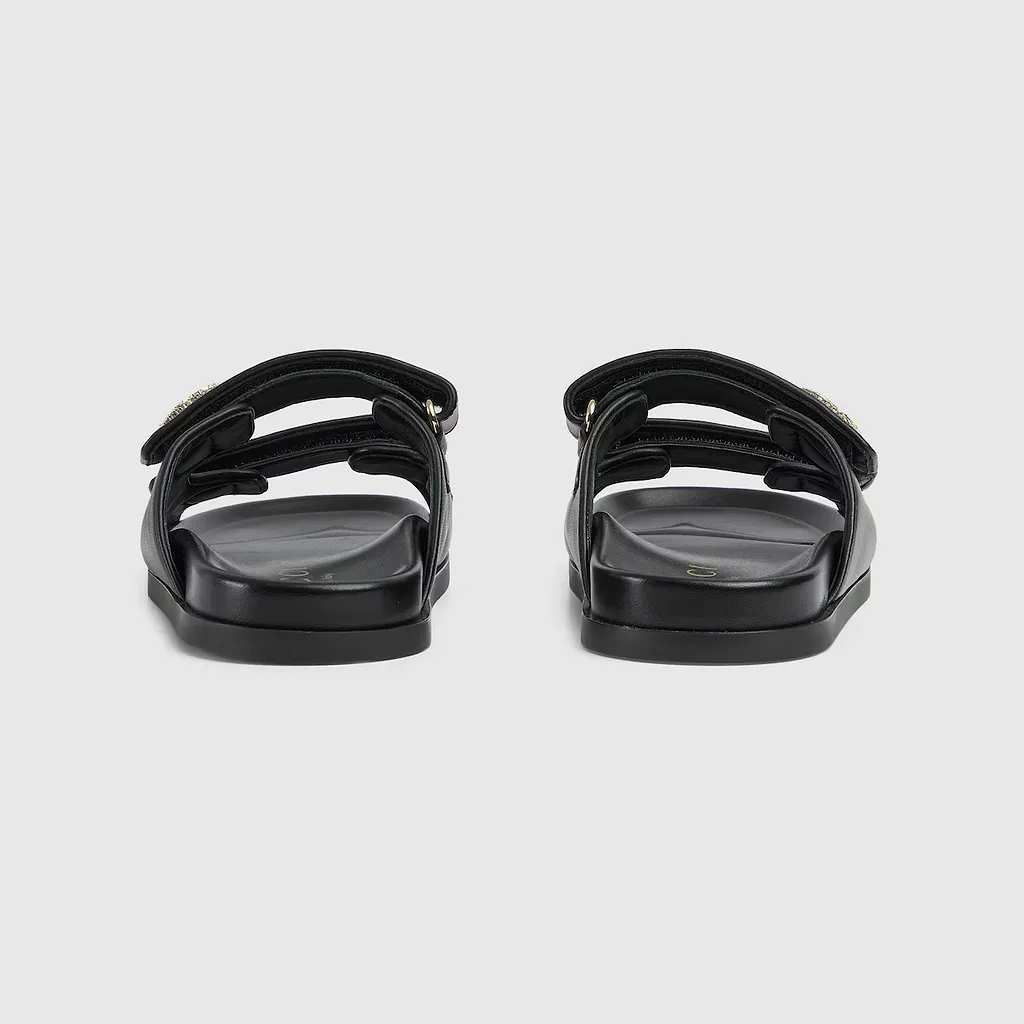 Sandal With Crystal Double G