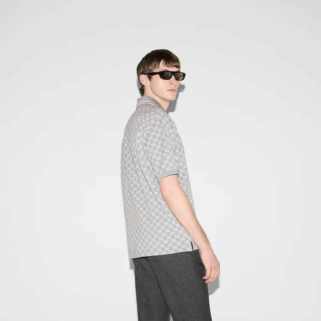 Gg Cotton Piquet Polo Shirt
