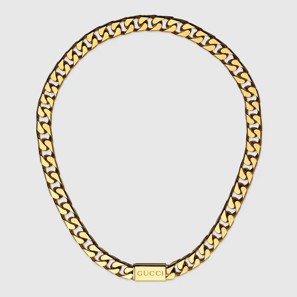 Gucci Script Chain Necklace