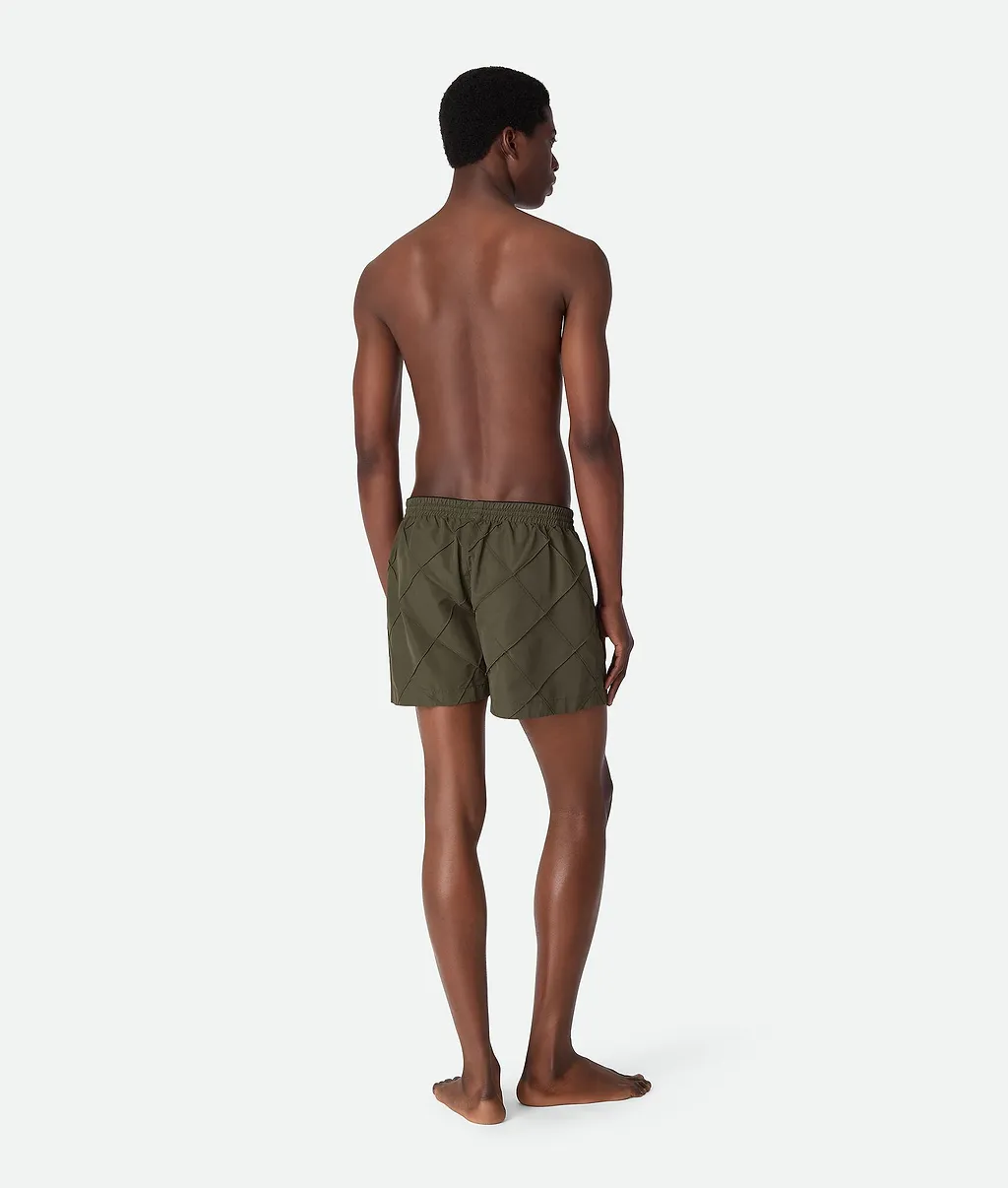 Nylon Intrecciato Pattern Swim Shorts