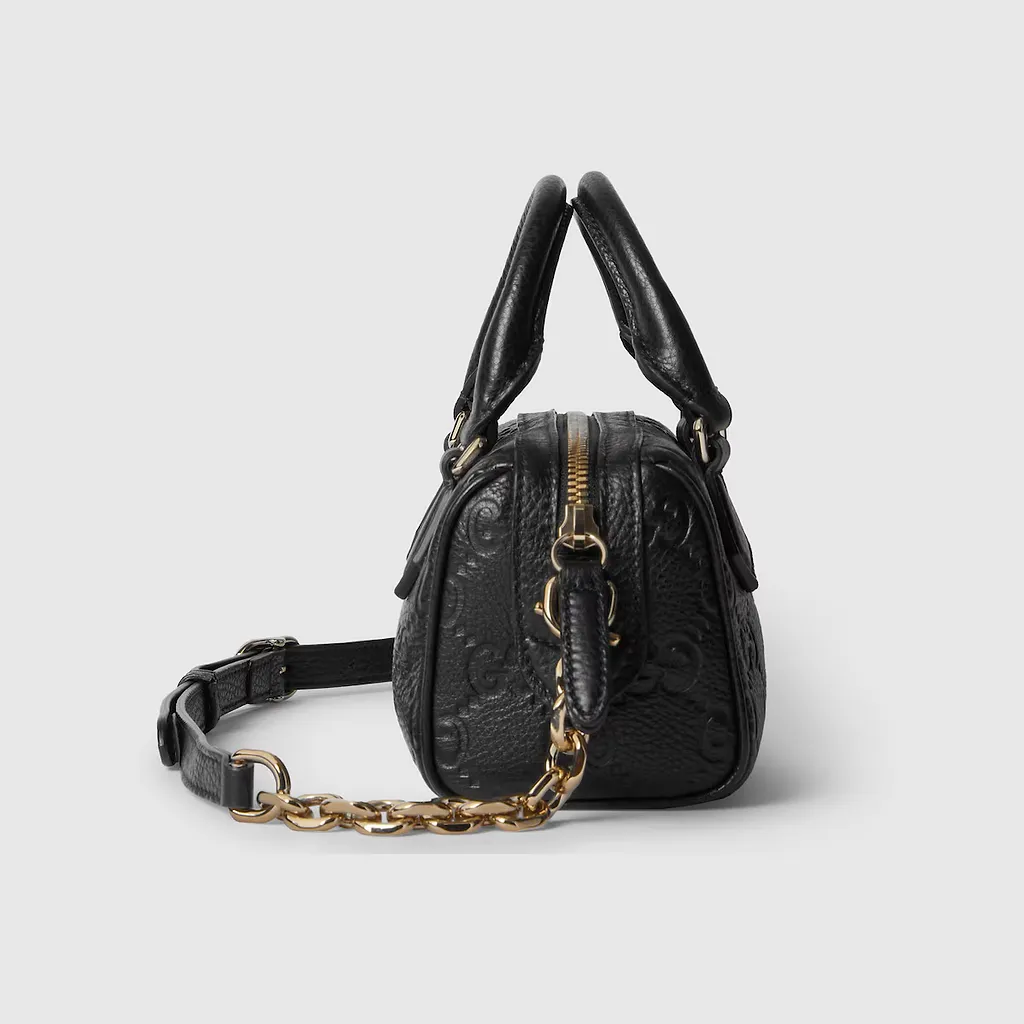 Gg Emblem Mini Boston Bag