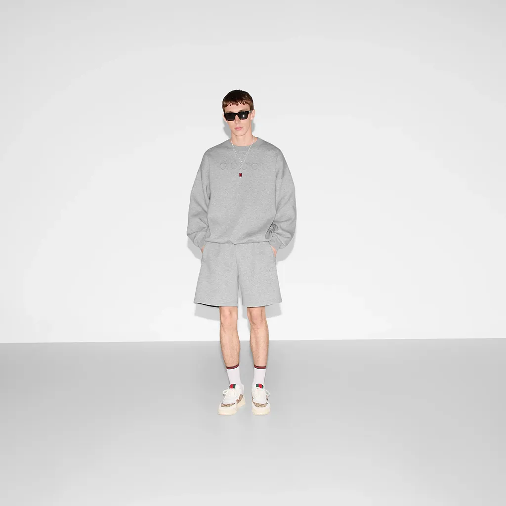 Embossed Cotton Jersey Sweatshirt