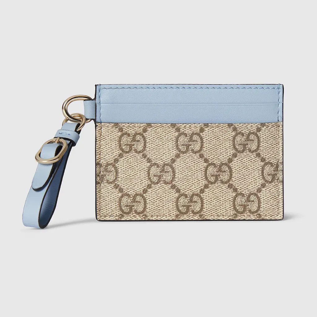 Gg Emblem Card Case With Strap