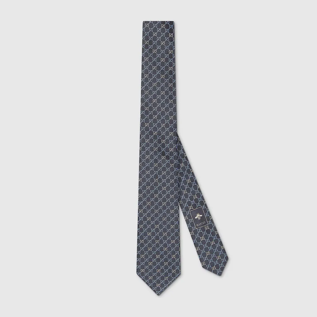 Gg Silk Jacquard Tie