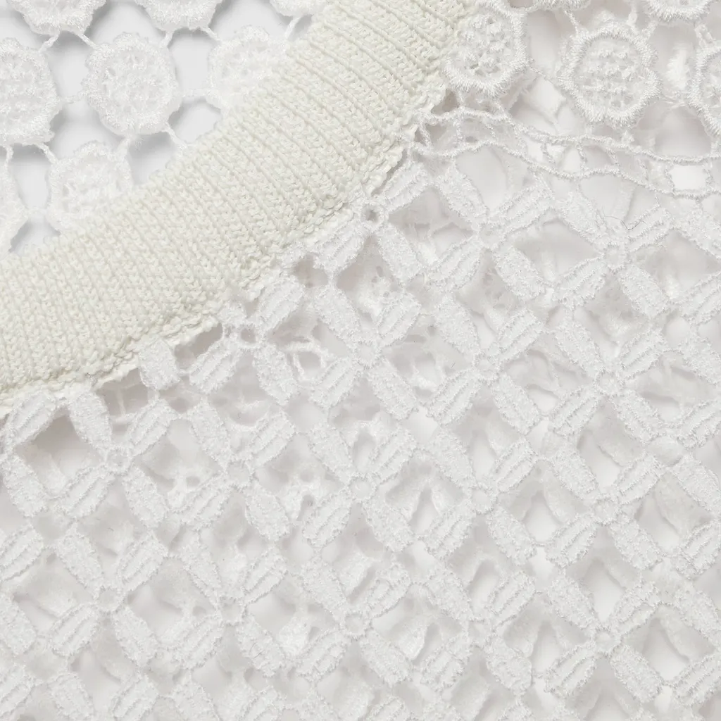 Cotton Macramé Mini Dress