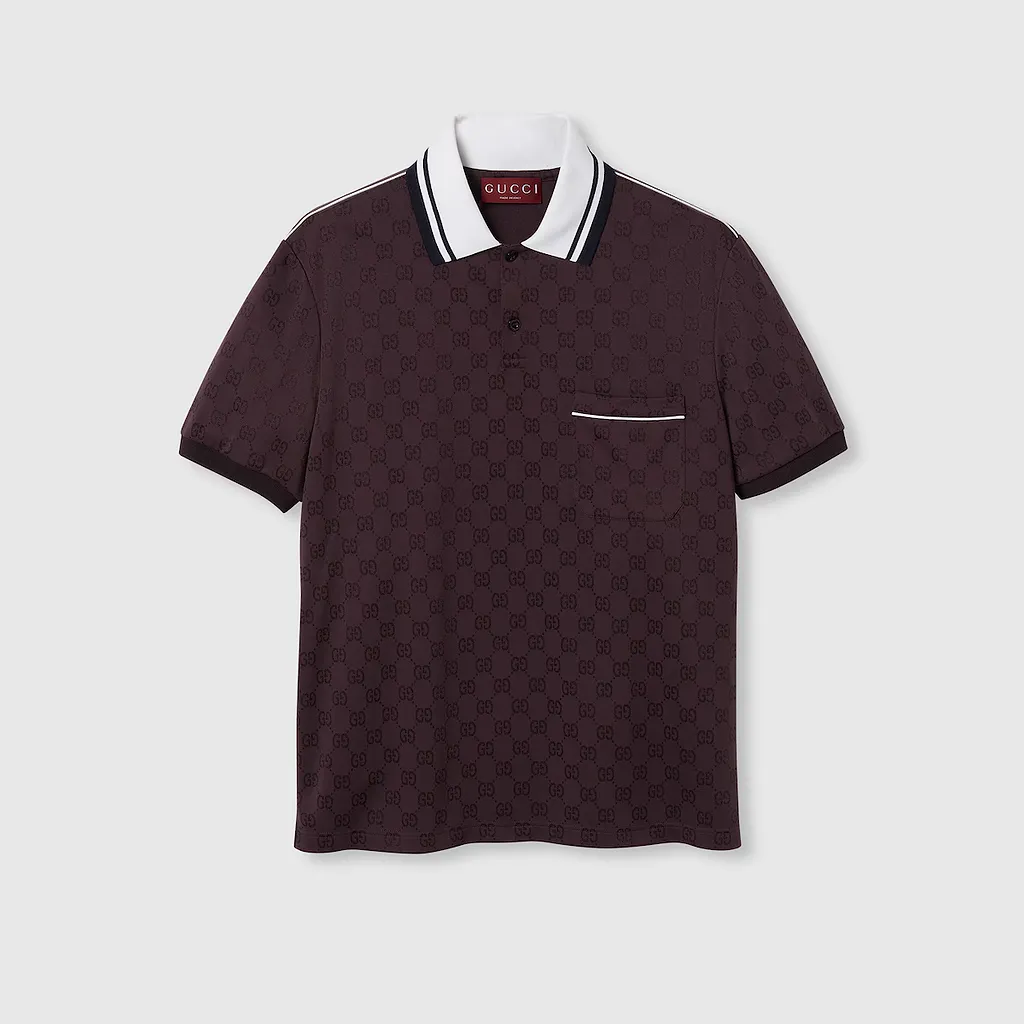 Gg Nylon And Cotton Polo Shirt