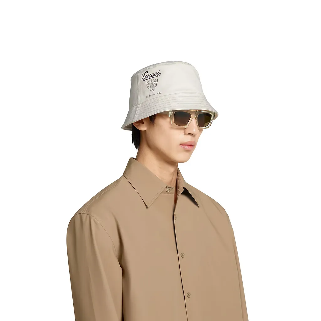 Printed Cotton Canvas Bucket Hat
