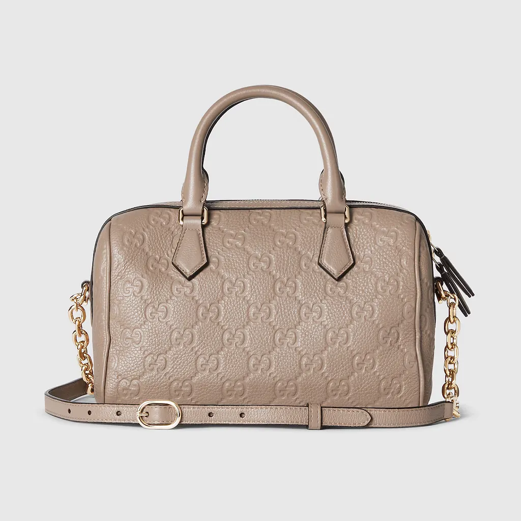 Gg Emblem Medium Boston Bag