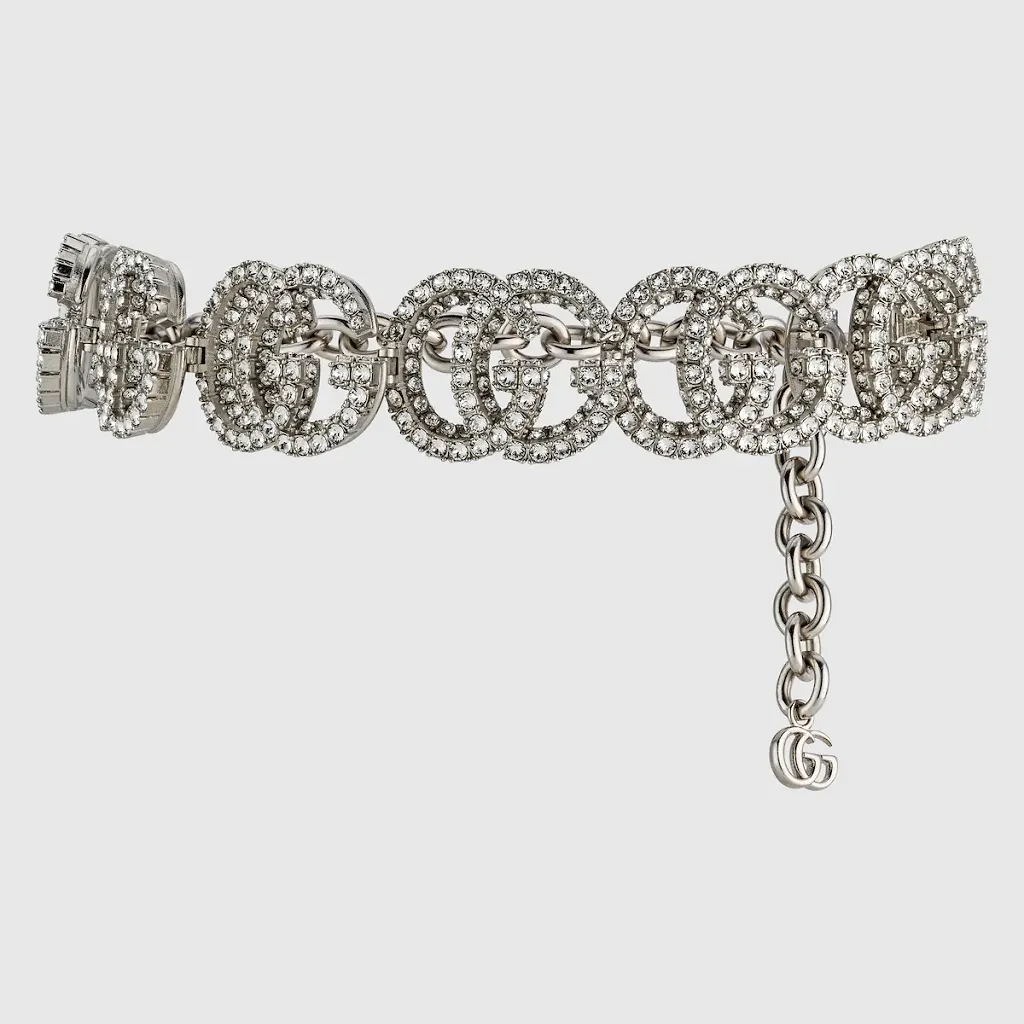 Gg Marmont Crystal Choker Necklace