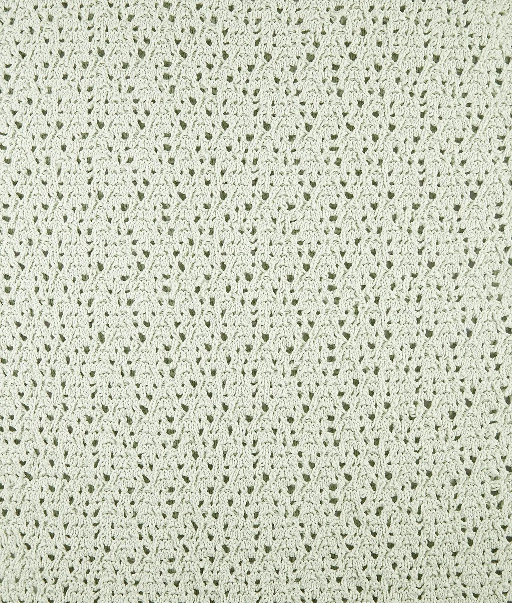 Cotton Crochet Knit T-Shirt