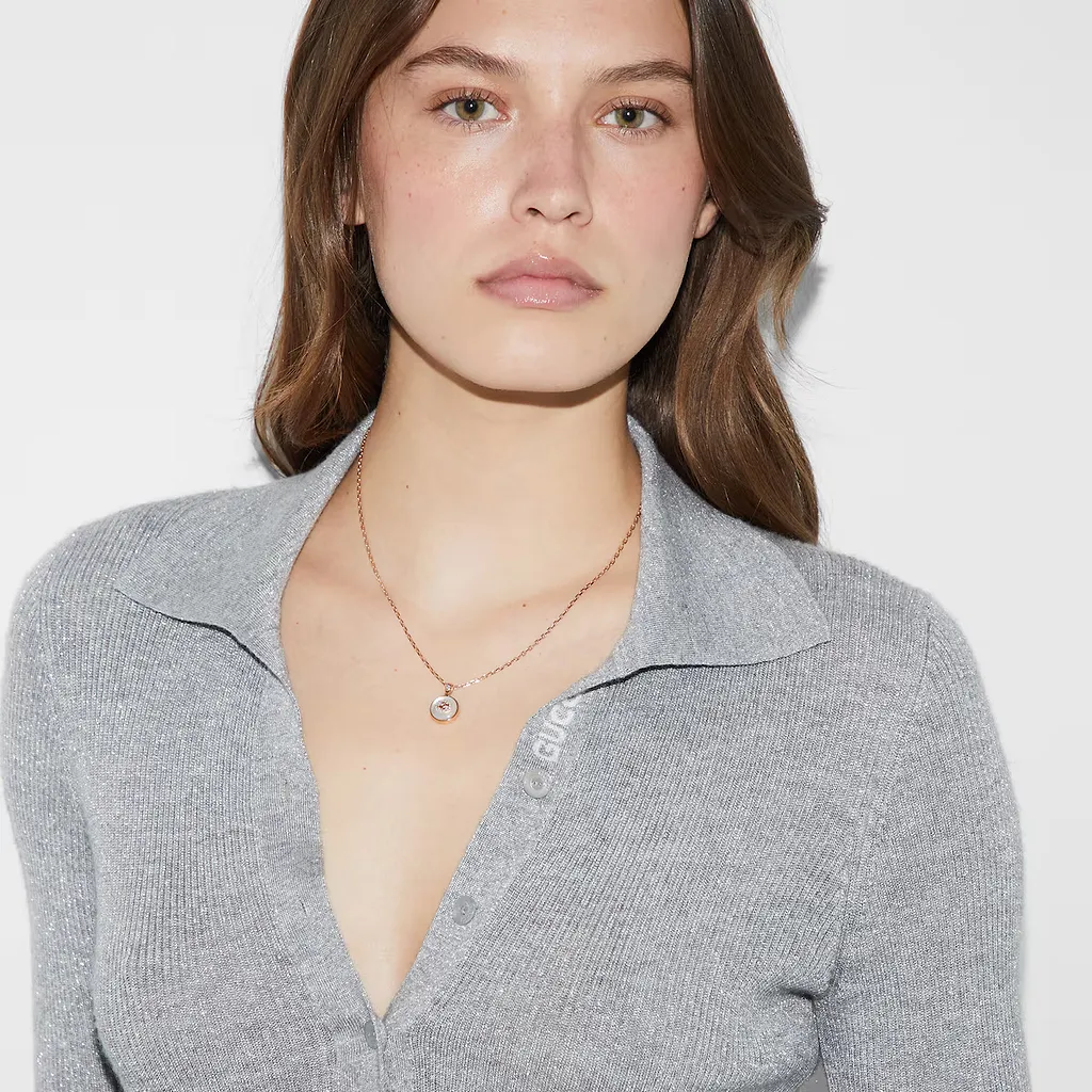 Gucci Interlocking Diamond 18K Necklace