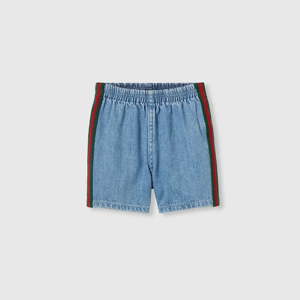 Baby Denim Shorts With Web