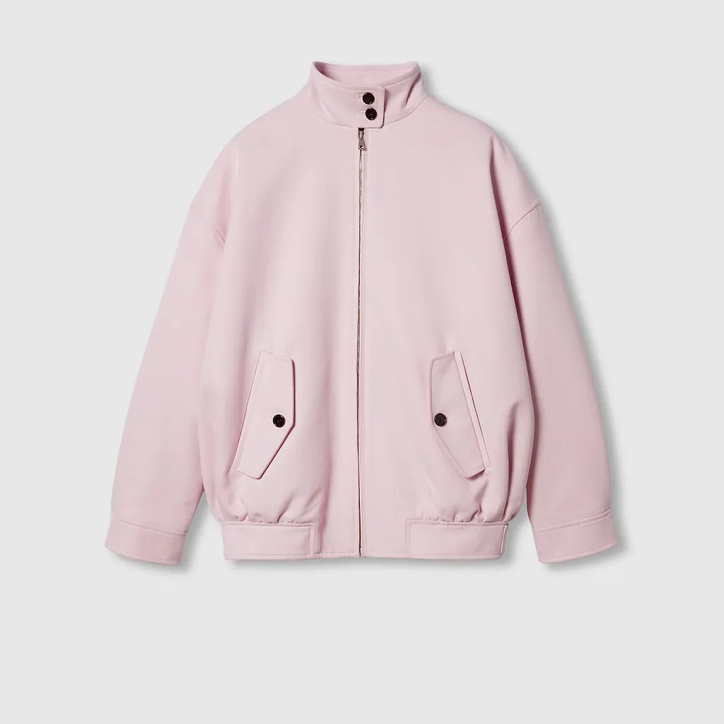 Cotton Canvas Delavé Bomber Jacket