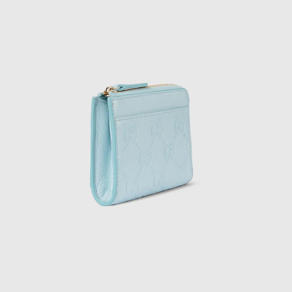 Gg Emblem Zip Card Case