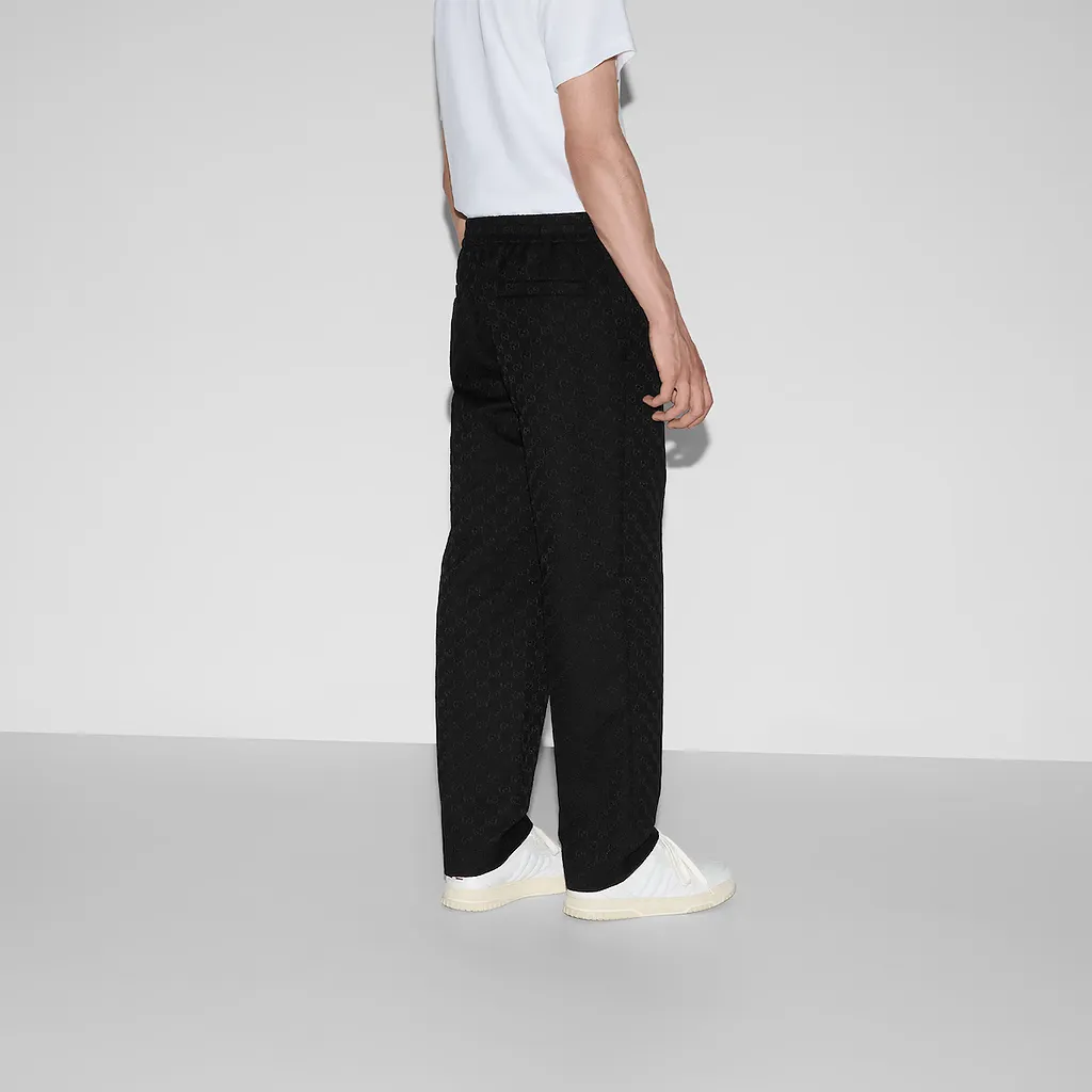 Gg Cotton Blend Canvas Trouser