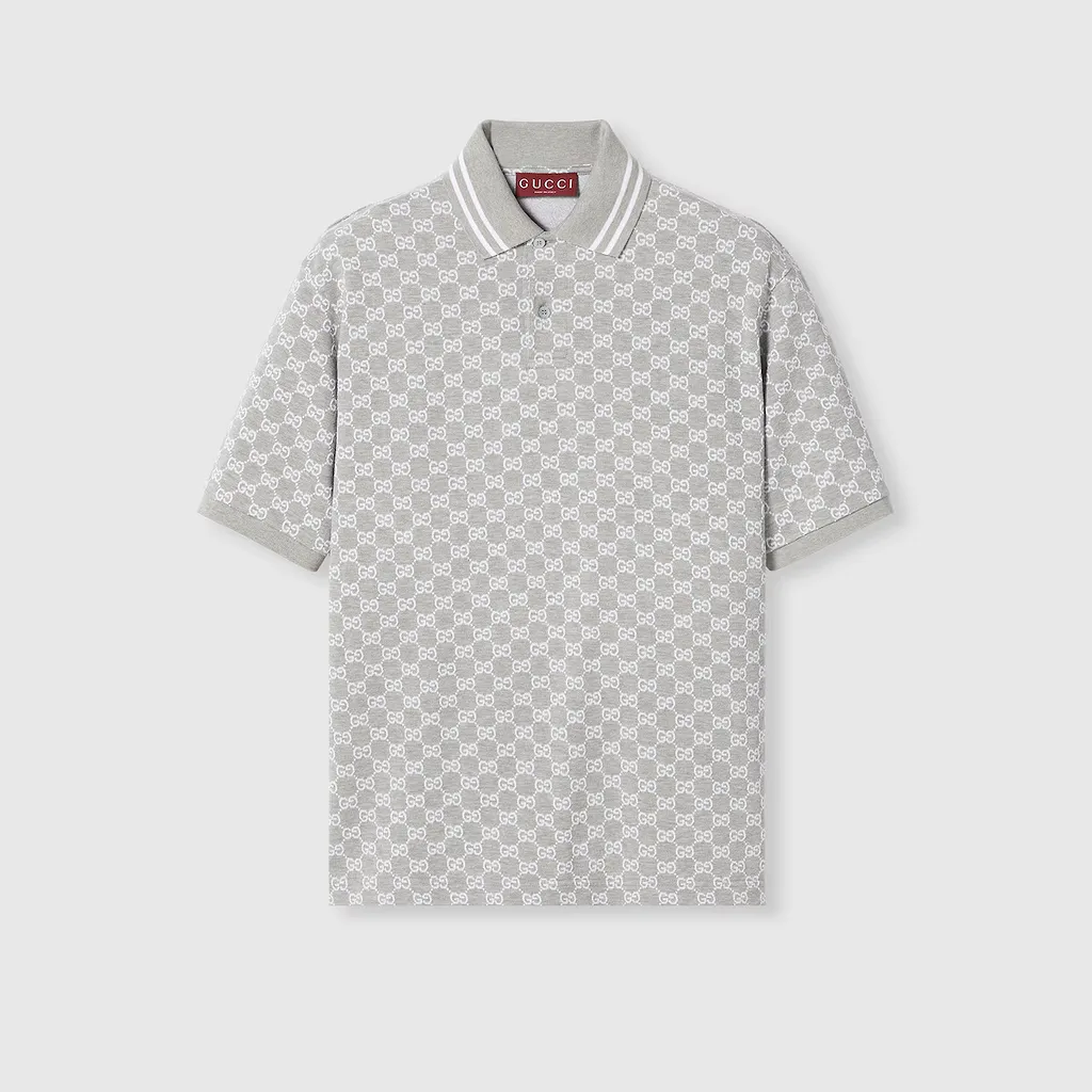 Gg Cotton Piquet Polo Shirt