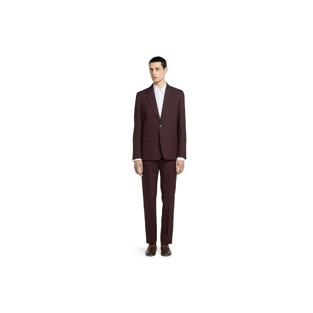 Gg Wool Jacquard Suit