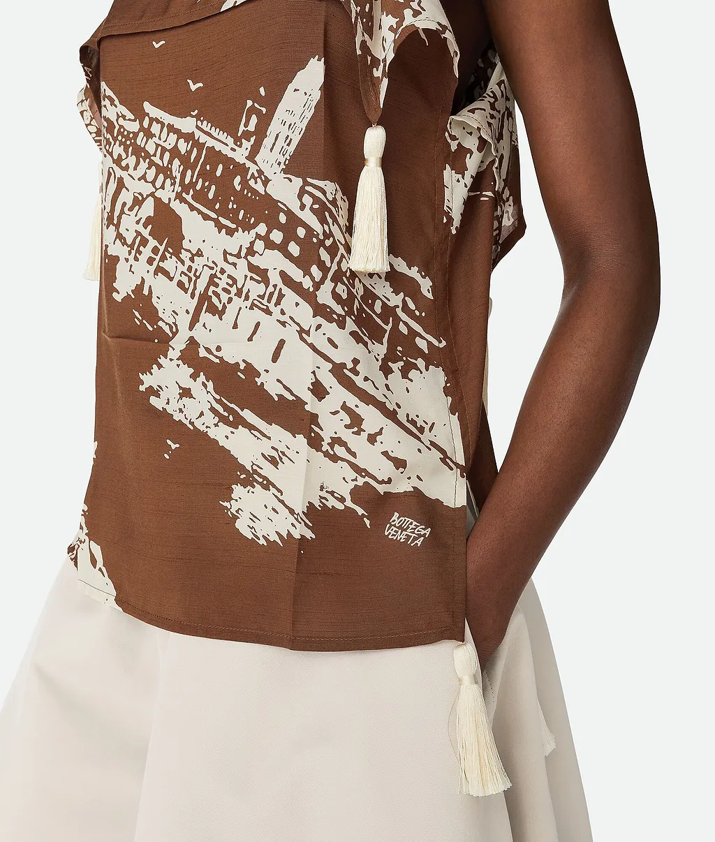 Italian Postcard Silk Top