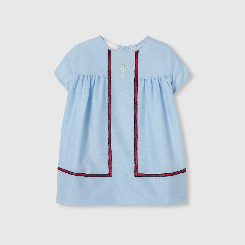 Baby Gg Cotton Dress With Web