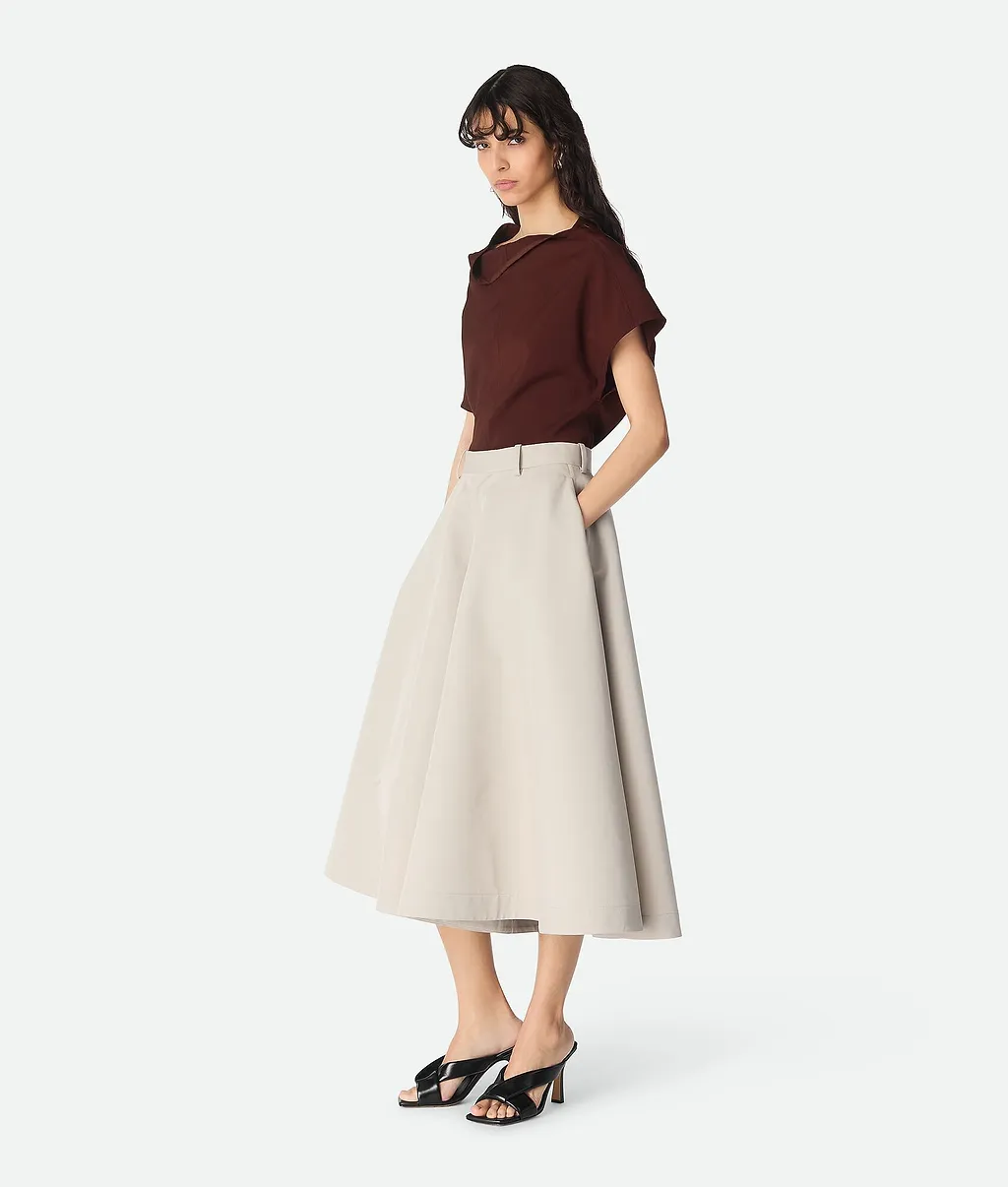 Silk And Cotton Twill Culotte