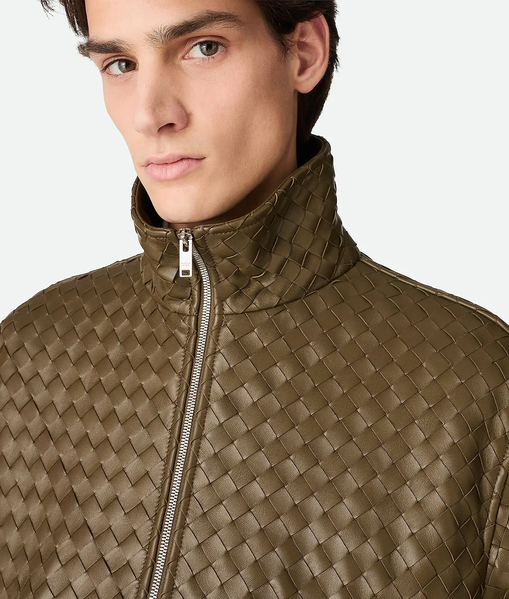 Intrecciato Leather Blouson