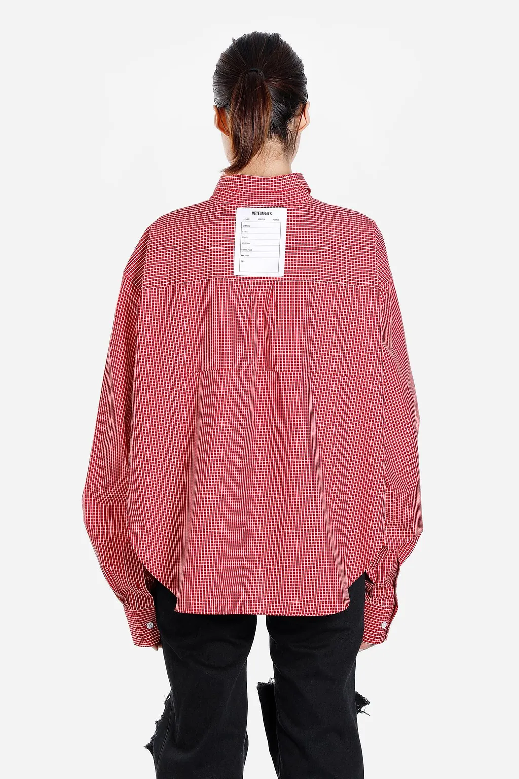 Cut-up Checked Shirt